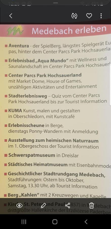 Ferienwohnung Parkblick Medebach Extérieur photo